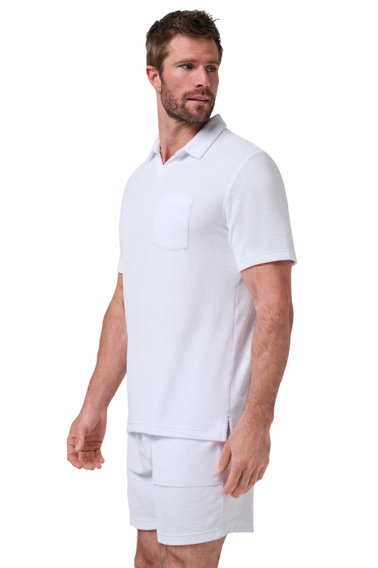 Beach Club Terry Popover Polo, Alternate, color, WHITE