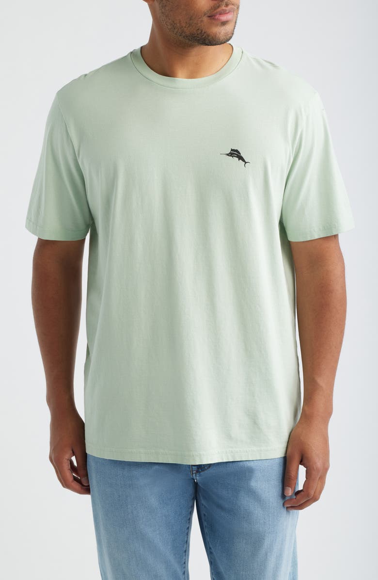 Tommy Bahama For your Finformation Cotton Graphic T-Shirt, Main, color, Silky Green