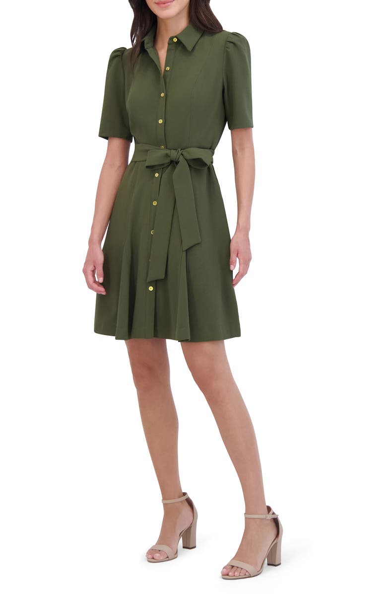 Eliza J Puff Sleeve Shirtdress, Alternate, color, 