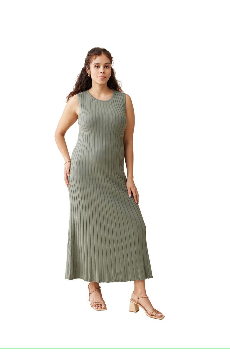 Ingrid & Isabel A-LINE SWEATER KNIT DRESS, Main, color, Agave