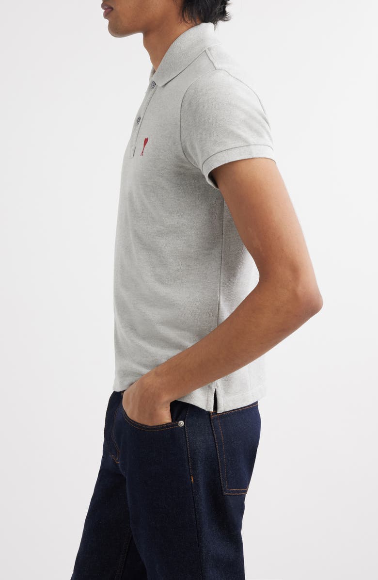 AMI PARIS Ami de Coeur Organic Cotton Piqué Polo, Alternate, color, 