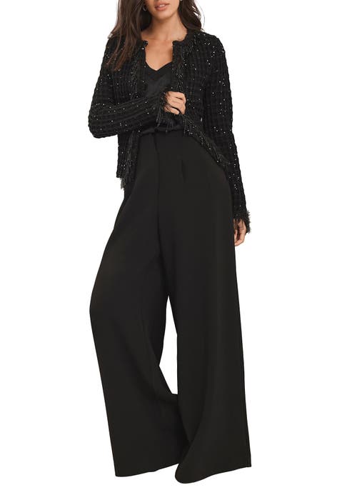 Mint Velvet Sequin Embellished Jacket In Black