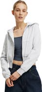 Cotton On Women's Premium Cropped Zip Through Hoodie