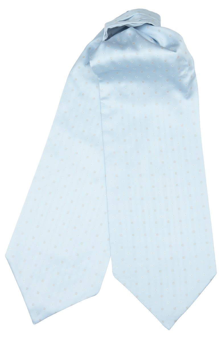 Elizabetta Angelo - Silk Ascot Cravat Tie for Men, Main, color, Pale Blue