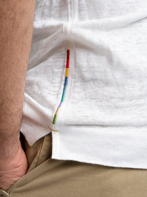 Robert Talbott Davis Linen Jersey Tee In White
