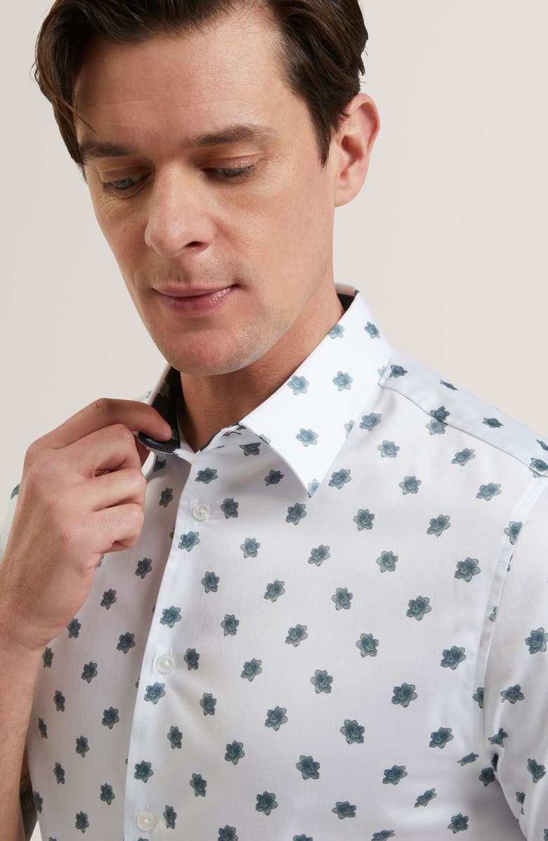 Ted Baker Chaska Regular Fit Button-Up Shirt, Alternate, color, White