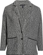 Eileen Fisher Notch Collar Organic Cotton Blend Jacket