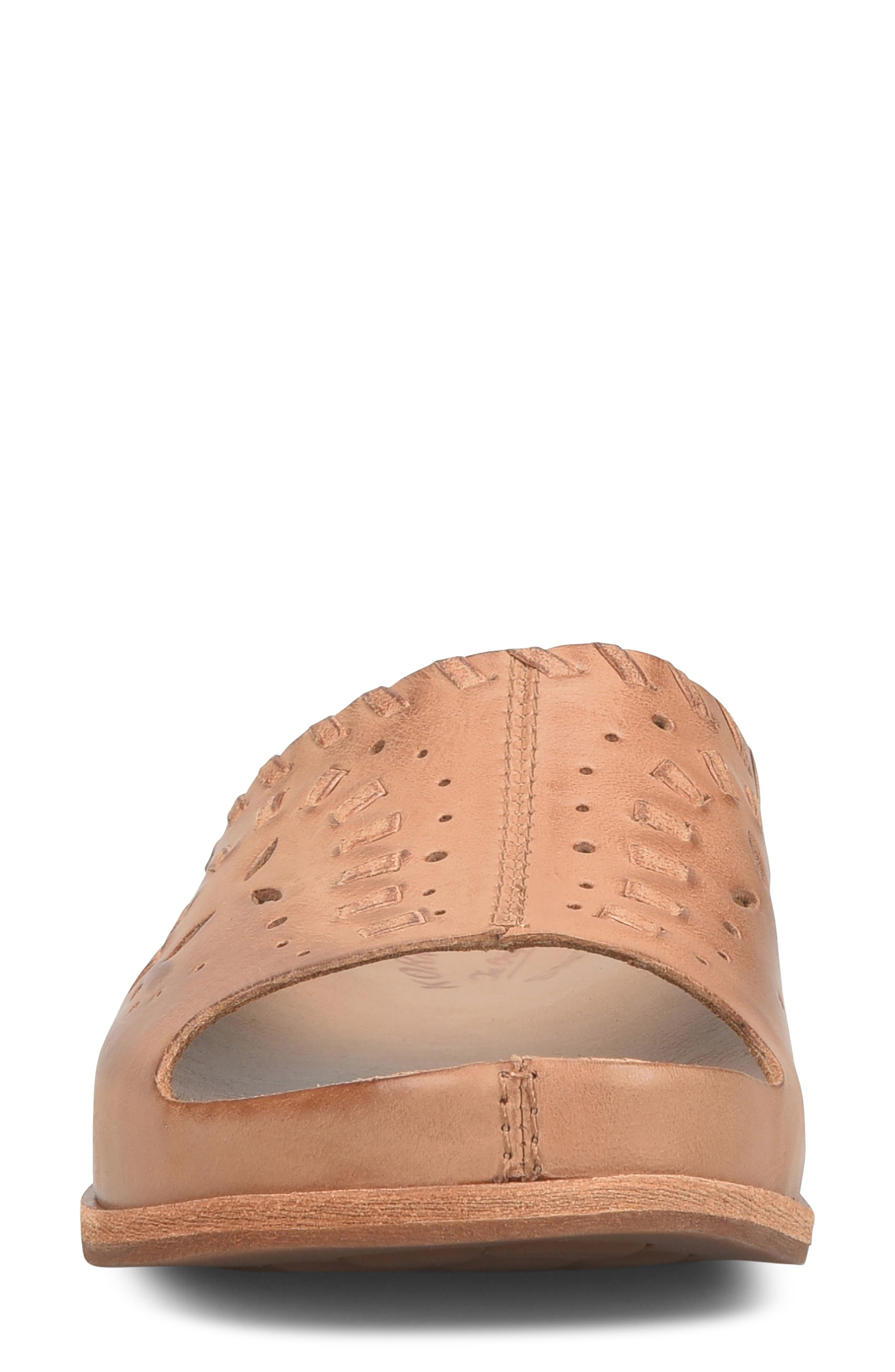 Tutsi Woven Platform Slide Sandal, Alternate, color, TAN LEATHER