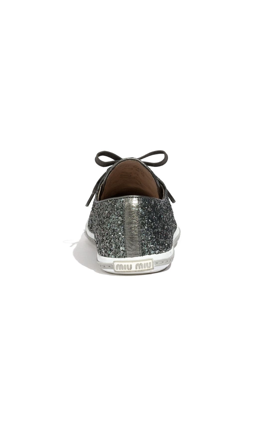 Miu Miu Glitter Sneaker, Alternate, color, 