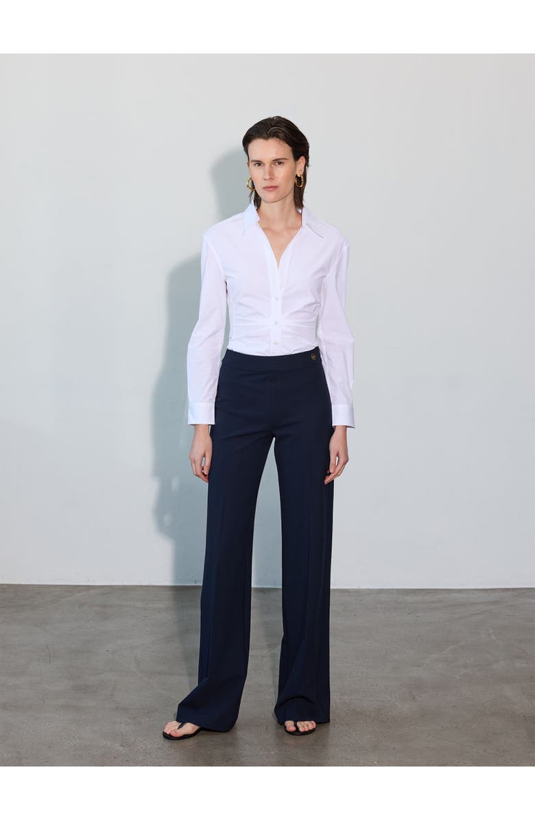 Callas Milano Savil Stretch Poplin Shirt, Alternate, color, White