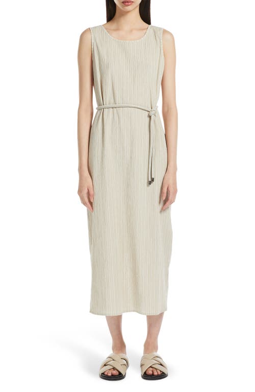 Mm Global Tie Waist Sleeveless Maxi Dress In Sand