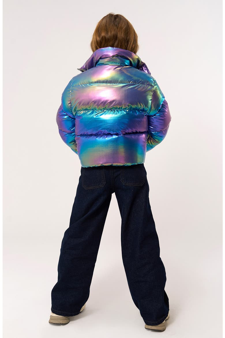 Kids' Paris Iridescent Puffer Jacket, Alternate, color, METALLIC