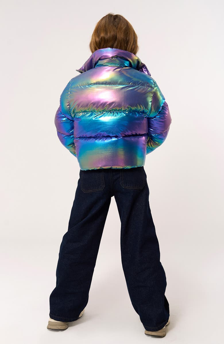 THE NEW Kids' Paris Iridescent Puffer Jacket, Alternate, color, Metallic