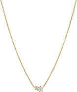 Zoe Lev Diamond Toi Et Moi Necklace