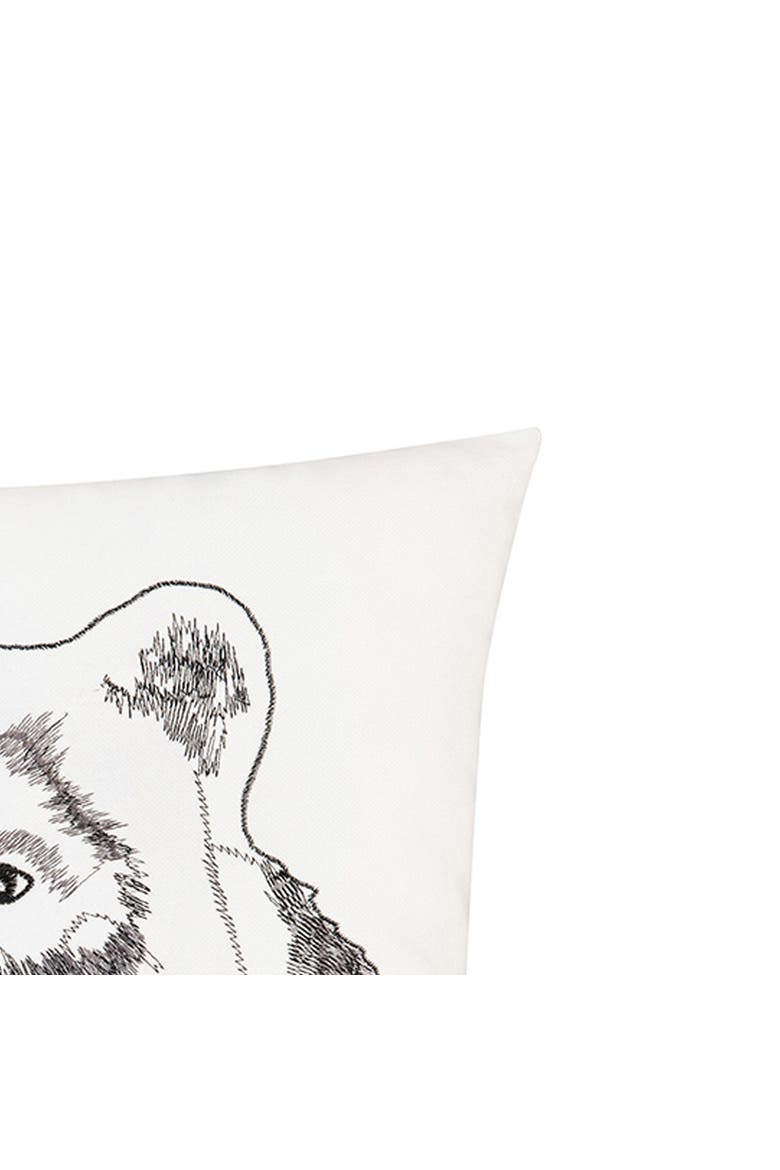Bear Portrait Indoor/Outdoor Embroidered Accent Throw Pillow 18" x 18", Alternate, color, Brown