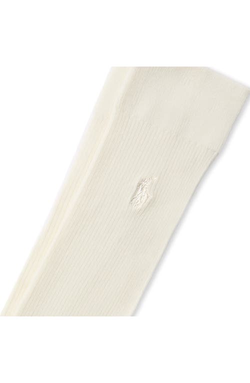 Polo Ralph Lauren Cotton Blend Rib Knee High Socks In White