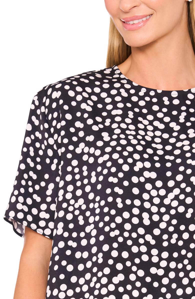 Halogen<sup>®</sup> Polka Dot Crepe Top, Alternate, color, Rich Black