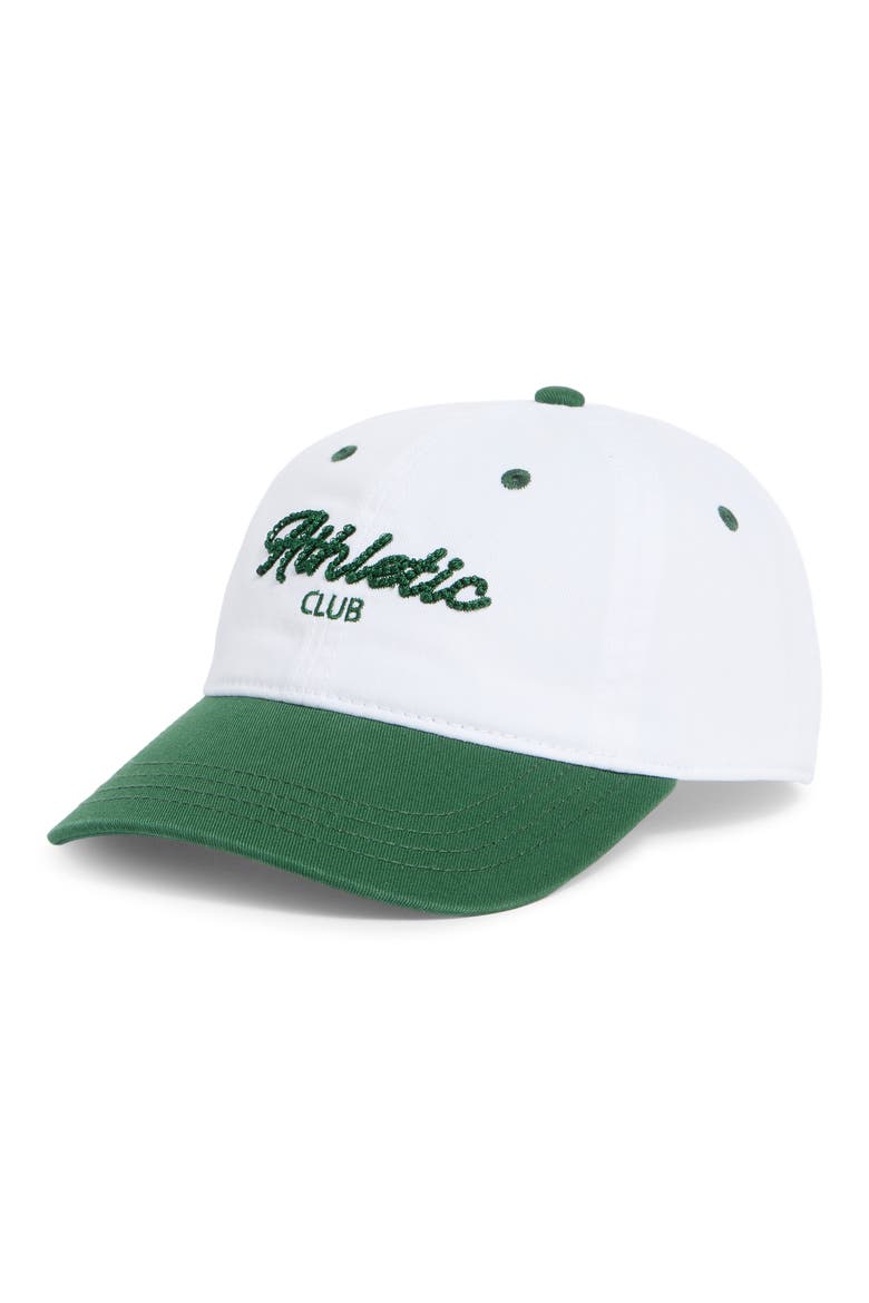 Kids' Athletic Club Baseball Cap, Main, color, GREEN
