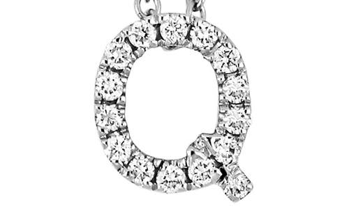 Bony Levy Diamond Pavé Initial Pendant Necklace In 18k White Gold - Q