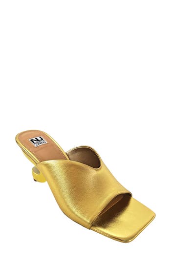 Ninety Union Gypsy Square Toe Mule In Gold