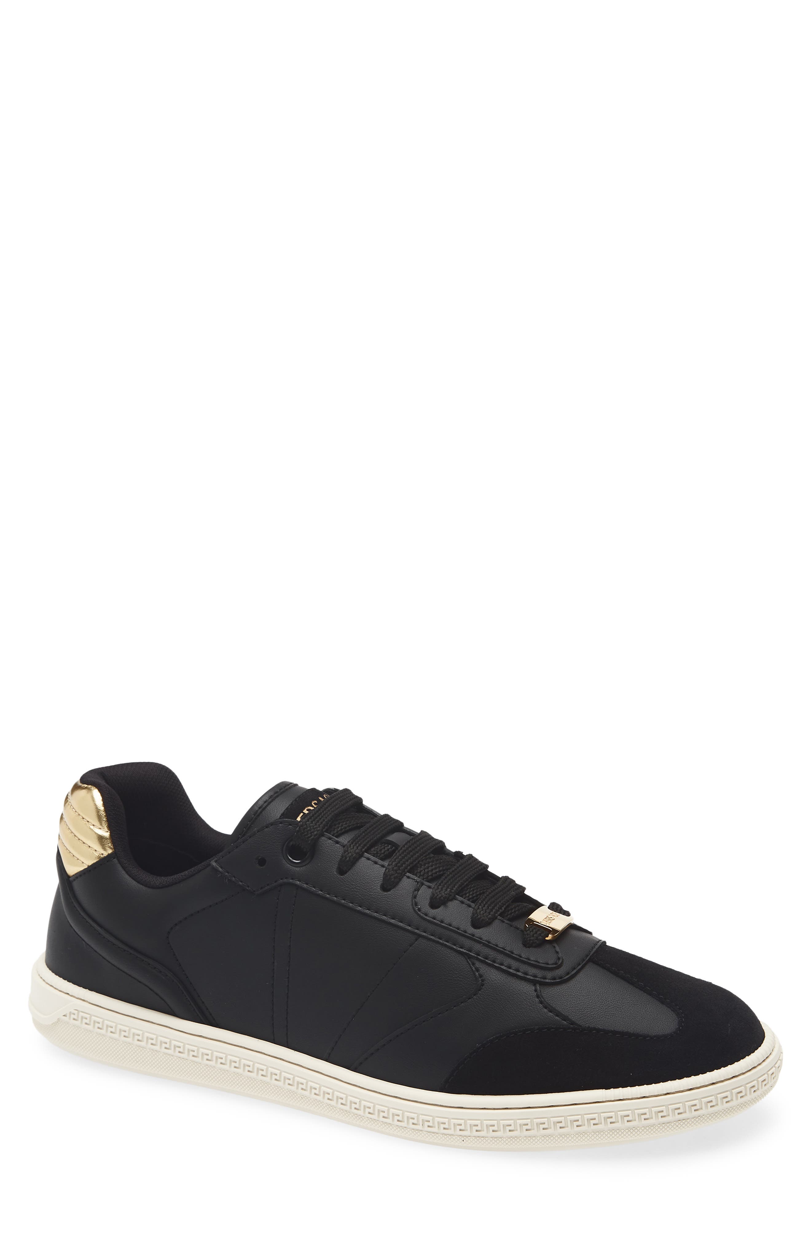 Versace Greca Court Sneaker, Main, color, Black Antracite Gold