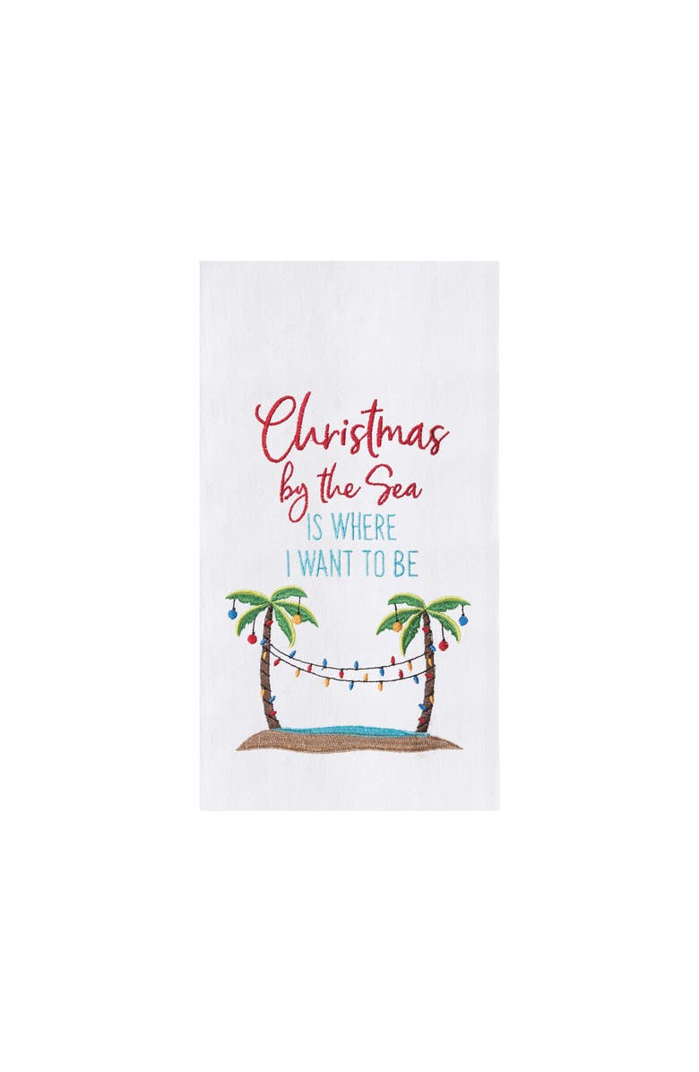 C&F Home Christmas By The Sea Flour Sack Kitchen Dishtowel, Main, color, 