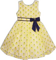 JOE-ELLA Kids' Embroidered Organza Party Dress