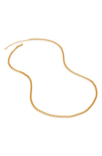 Monica Vinader 22-inch Bombato Chain In Yellow Gold