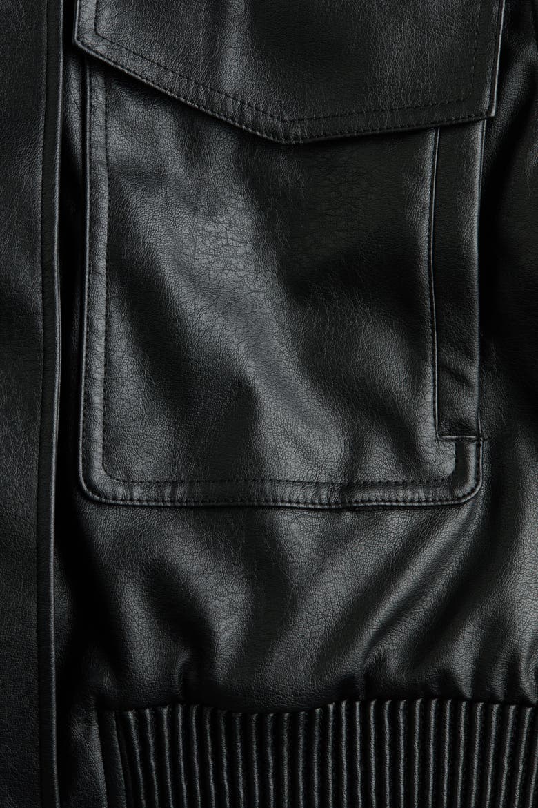Oversized Coated Vest, Alternate, color, Black
