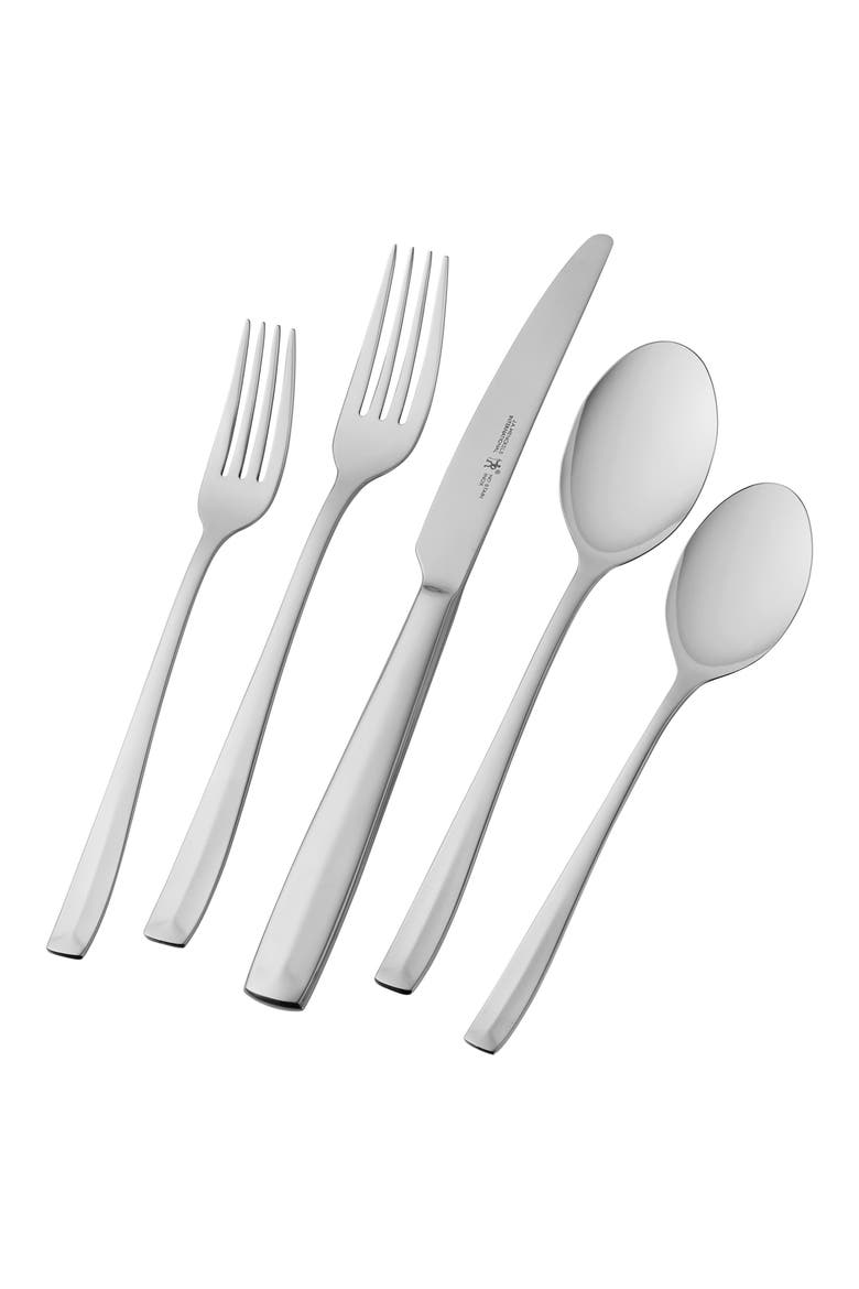 Lani 65-Piece Flatware Set, Main, color, STAINLESS STEEL
