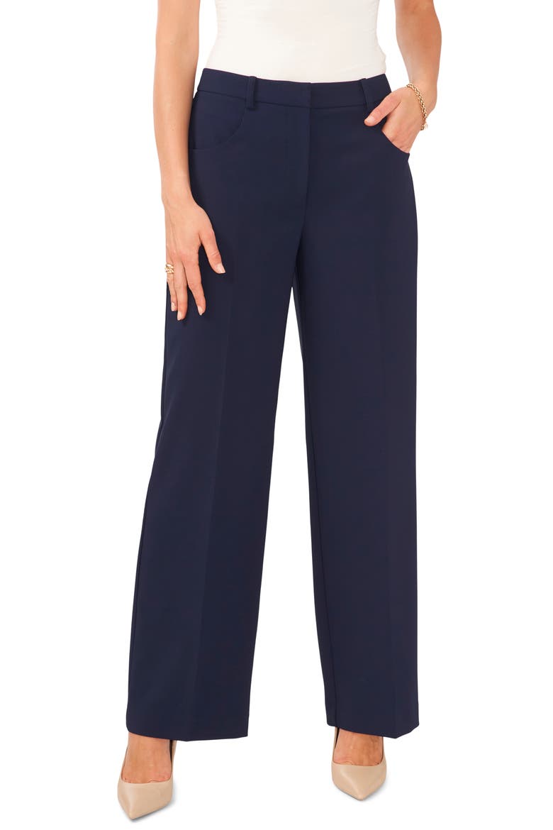 Stretch Crepe Wide Leg Pants, Main, color, CLASSIC NAVY