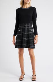 Eliza J Long Sleeve Sweater Dress