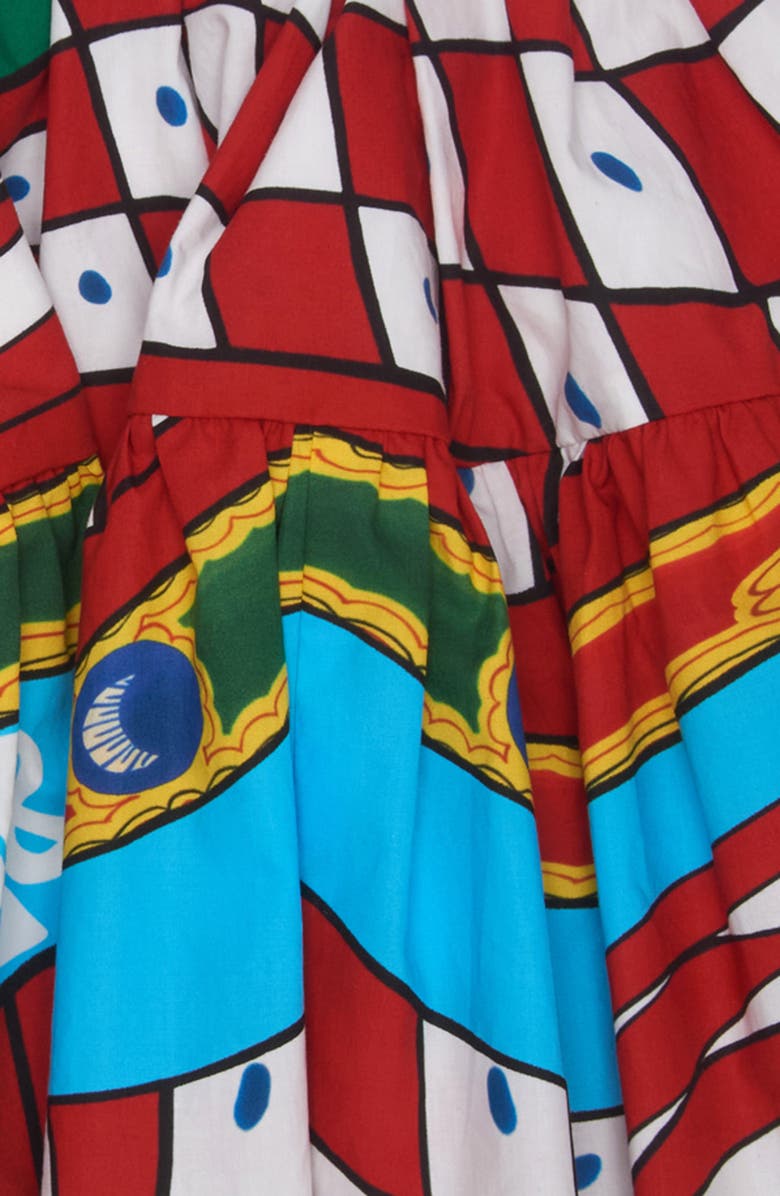 Dolce&Gabbana Kids' Carretto Siciliano Print Cotton Skirt, Alternate, color, 