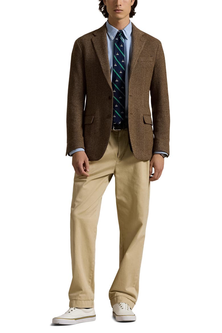 Herringbone Sport Coat, Alternate, color, BROWN