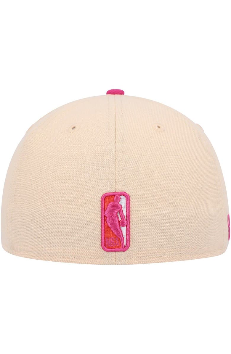 New Era Men's New Era Orange/Pink Brooklyn Nets Passion Mango 59FIFTY Fitted Hat, Alternate, color,