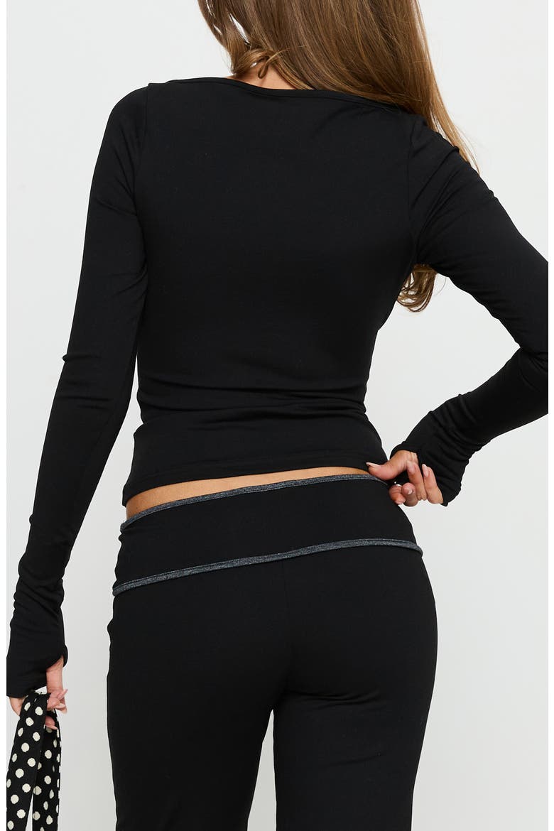 Kobee Jersey Henley, Alternate, color, BLACK