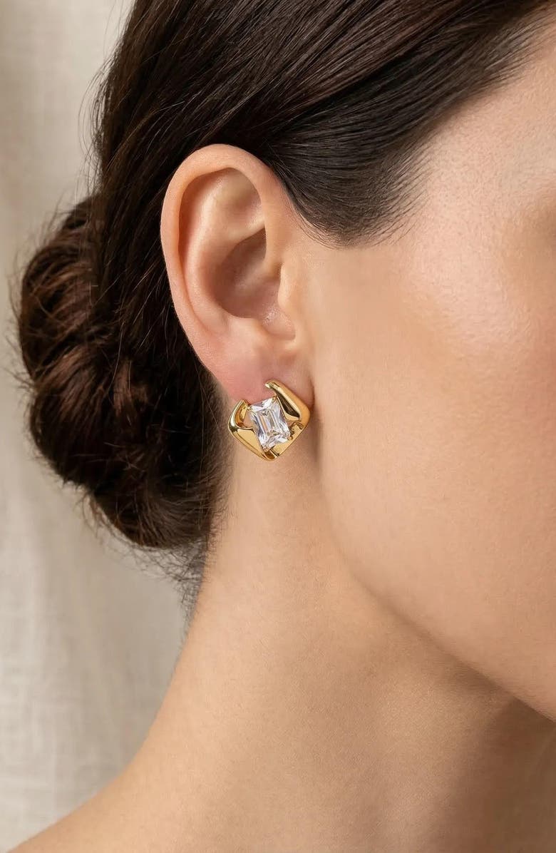 RIVKA FRIEDMAN Baguette Stud Earrings, Alternate, color, Cubic Zirconia