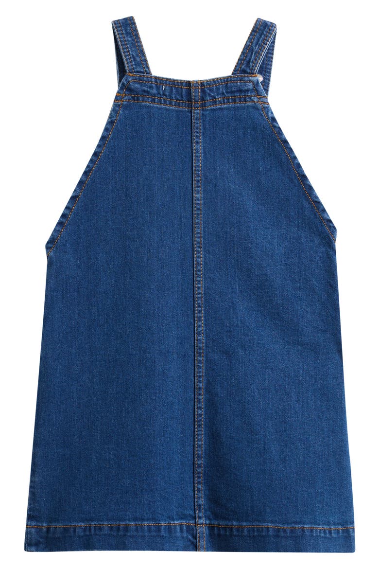 A-Line Dungaree Dress, Alternate, color, PLAIN DENIM