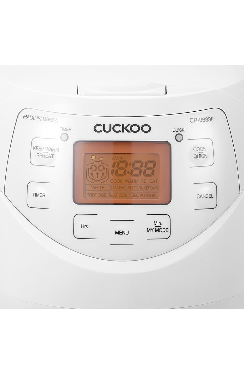 Cuckoo Micom 6-Cup Rice Cooker, Alternate, color, White