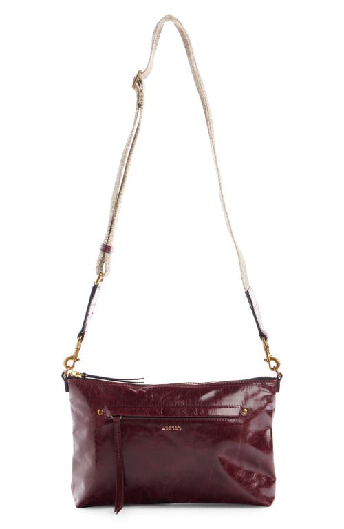 Isabel Marant Nessah Leather Crossbody Bag In Plum