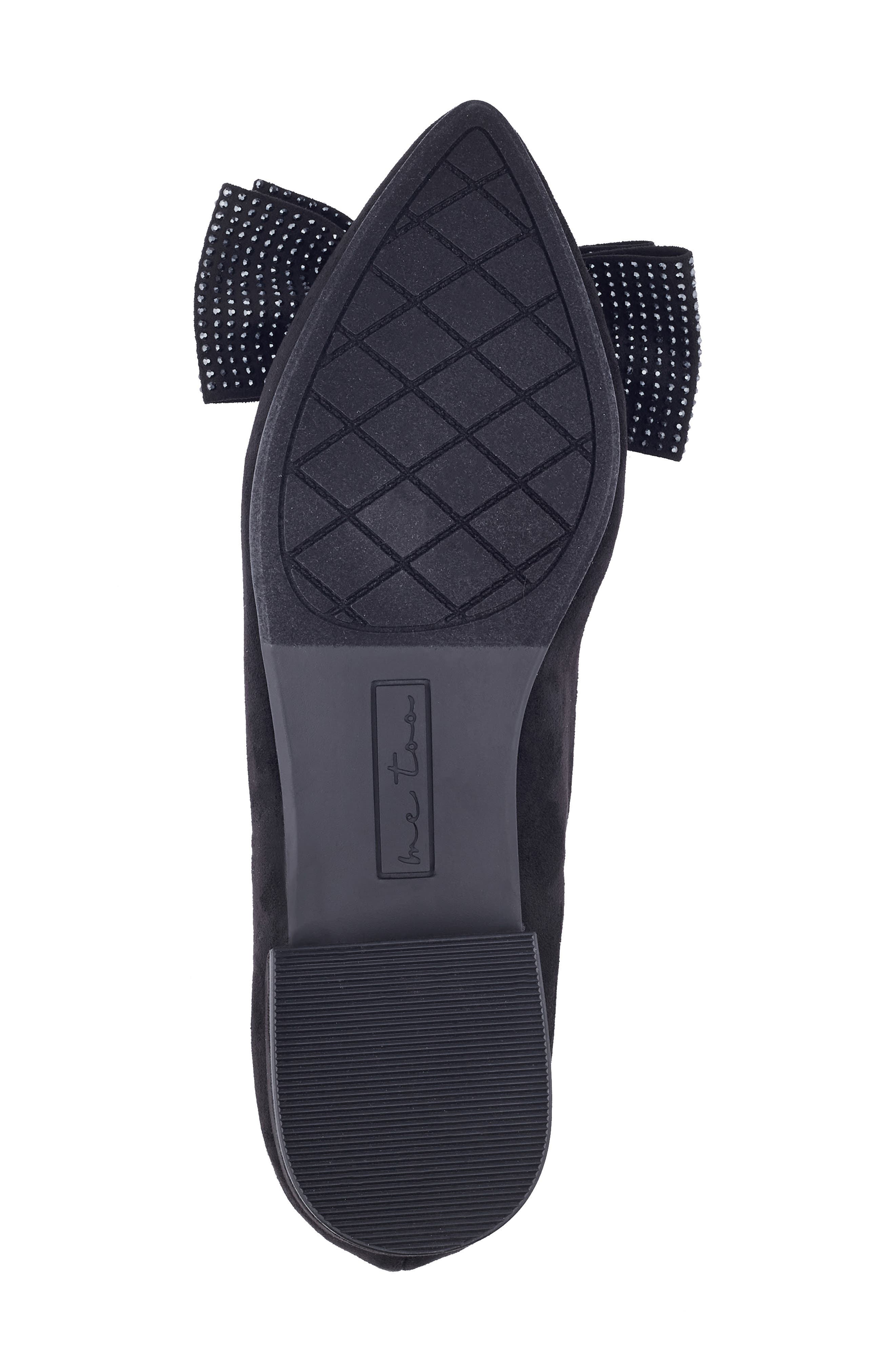 Me Too Alize Bow Pointed Toe Flat, Alternate, color, Black