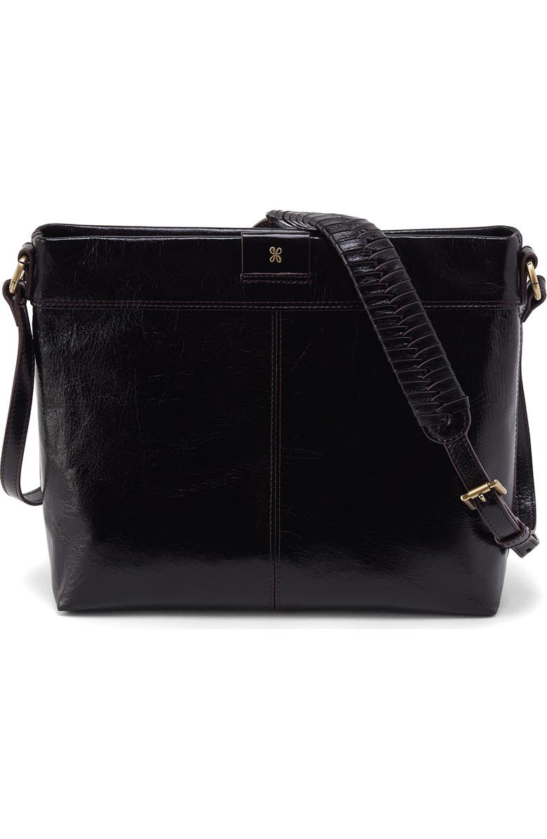 HOBO Medium Romy Leather Crossbody Bag, Main, color, Black