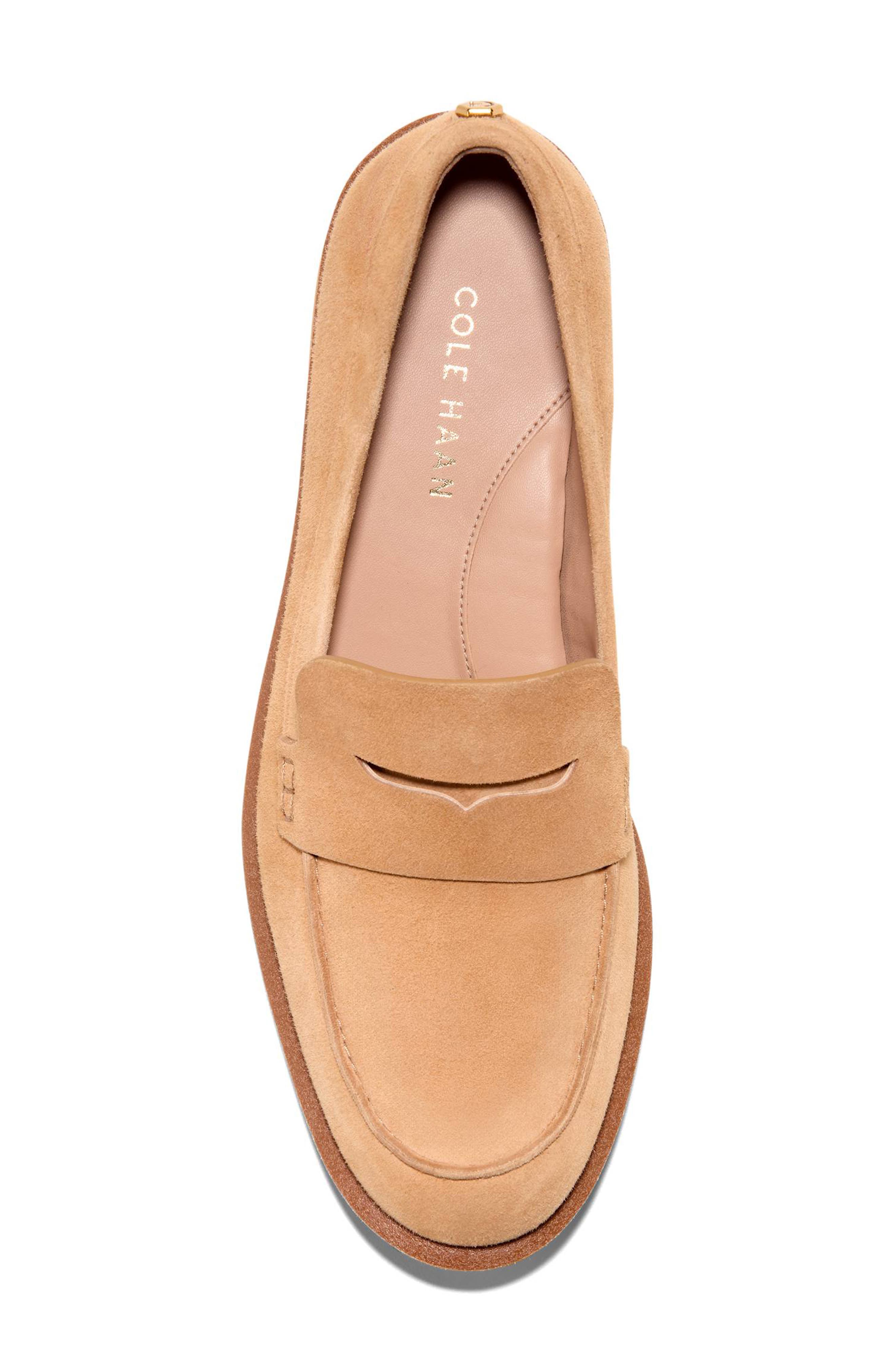 Gwendolyn Penny Loafer, Alternate, color, BISCUIT SUEDE