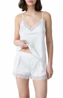 Etam Desire Lace Trim Satin Tap Shorts