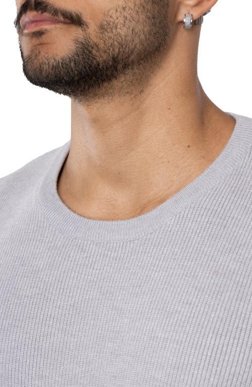 Shop Spring + Mercer Ribbed Crewneck Sweater In Light Heather Grey