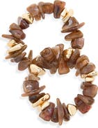 NATASHA Set of 2 Beaded Stretch Bracelets