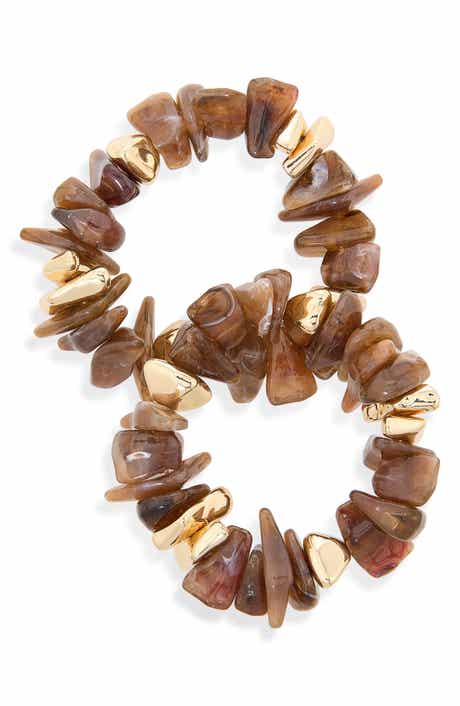 Set of 2 Beaded Stretch Bracelets