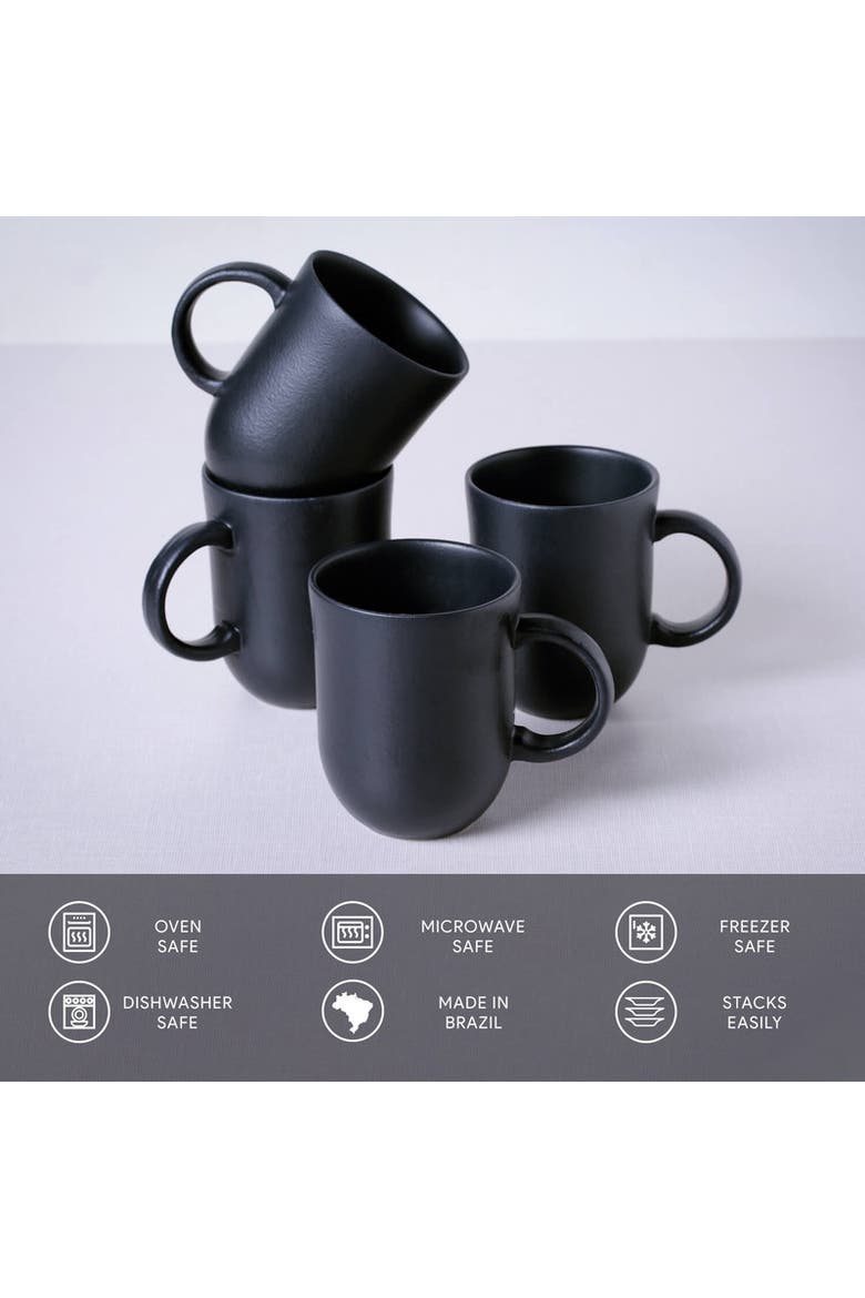Coup Mug Set of 4, Alternate, color, Matte Black