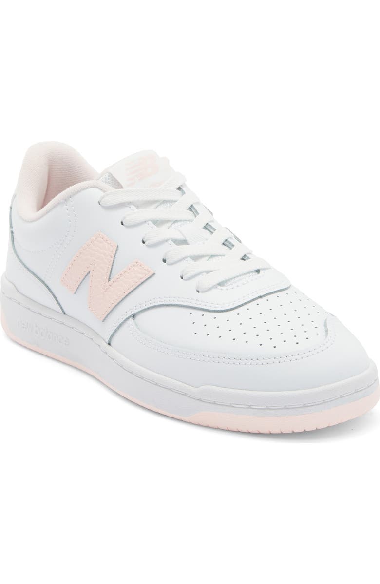 New Balance 080 Sneaker, Main, color, White/ Shell Pink