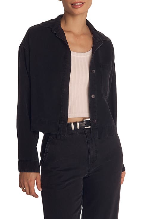 Crop Button-Up Shirt